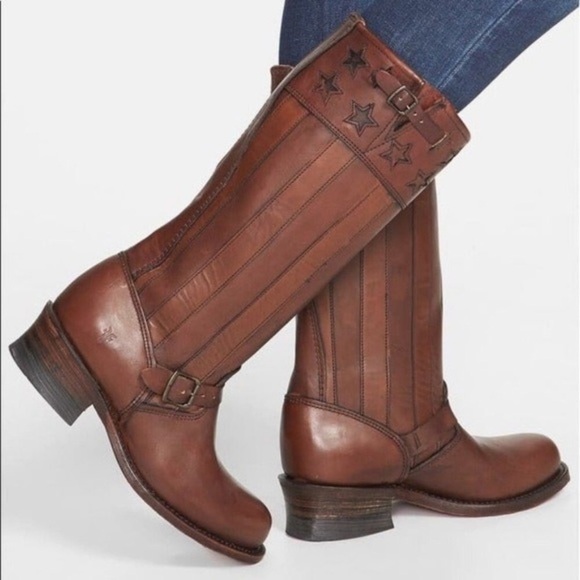 Frye Shoes - SOLD OUT Frye 150th Anniversary Americana Cognac Leather July 4th Cowboy Boots